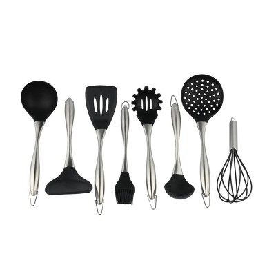 Non-stick Cooking Tools Baking Tools Kitchen Accessories Silicone Kitchen Utensil Set Stainless Steel Holder